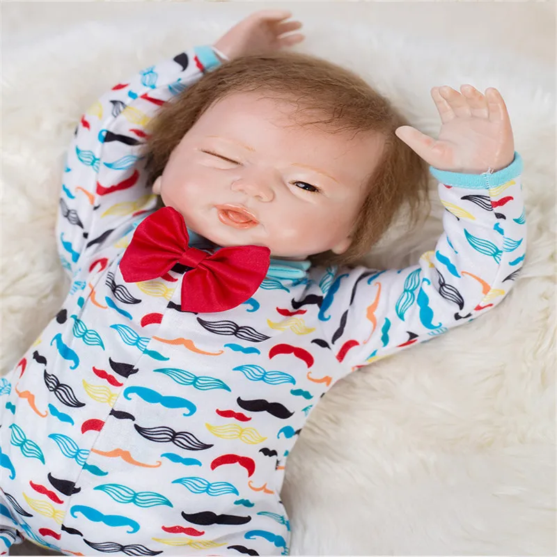 SanyDoll 19 дюймов 48 см силиконовые куклы для новорожденных реалистичные красивое