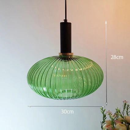 Green color Скандинавский Ресторан подвесные светильники серый/зеленый/коньячный стеклянный современный подвесной светильник для спальни гостиной кухни подвесной светильник - Цвет корпуса: Green color