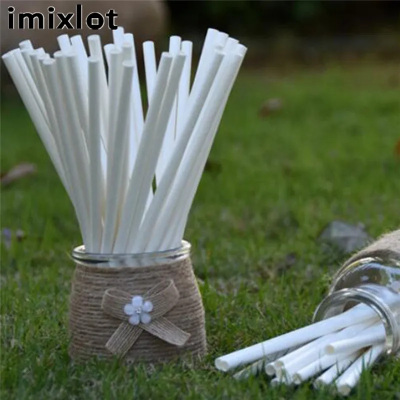 Imixlot 25Pcs Paper Straw Creative Colorful Disposable Juice Milk Drinking for Birthday Wedding Decorative Party Accessory | Дом и сад