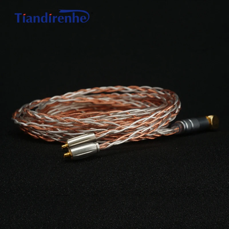 

792 Cores MMCX Headphone Cable Handmade 8 Shares Silver Copper Mixed for Shure se215 se535 se846 Earphone Wire