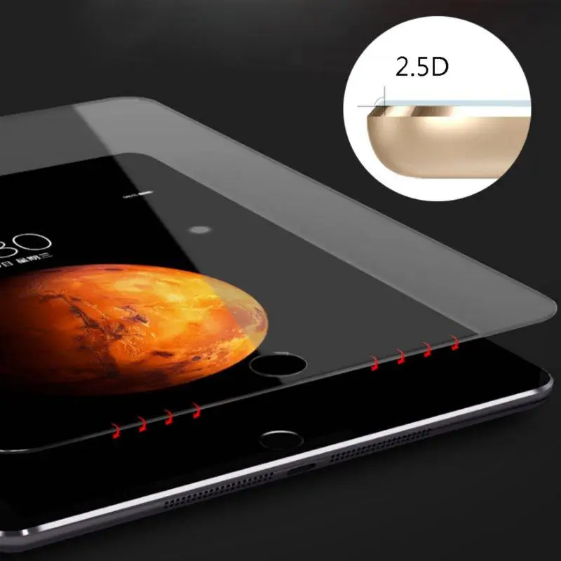 2.5D изогнутые закаленное Стекло Экран протектор для iPad 234 iPad Mini 1234 iPad Air 1 2 Pro 10,5 дюйма iPad 9,7 Mini