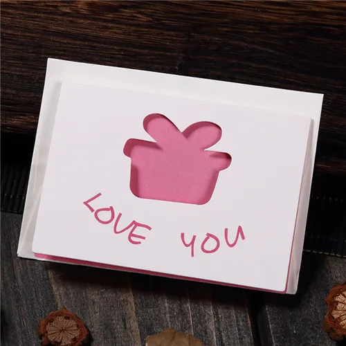 Gift box Подарки креативные открытки на день рождения конверт 3D всплывающие бумажные поздравительные открытки оригами каваи ручной работы День Святого Валентина лазерная резка - Цвет: Gift box