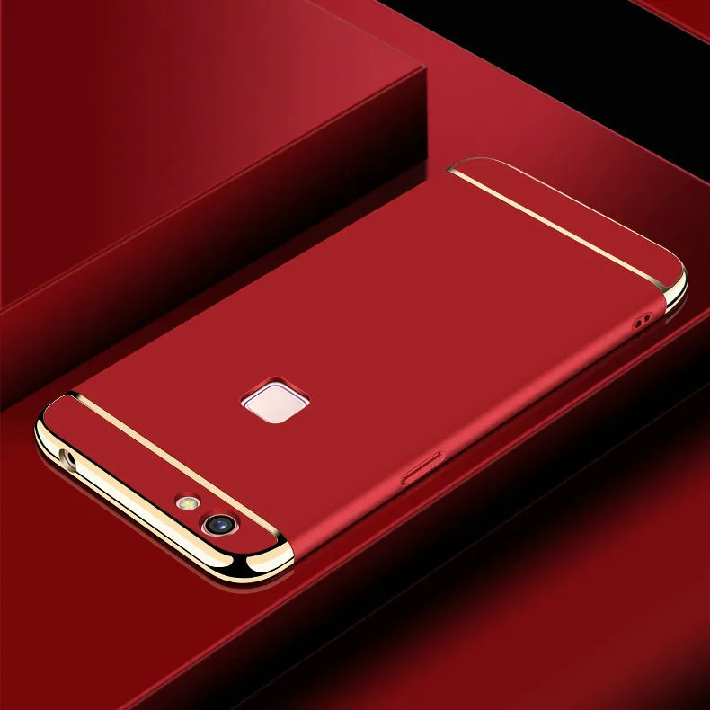 3 в 1 задняя крышка для Vivo v7 V 7 plus полная защита чехол для телефона для BBK Vivo V7+ Y75 Y79 позолоченный жесткий чехол
