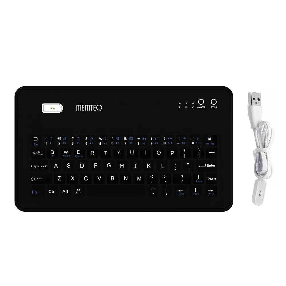 MEMTEQ мини клавиатура Bluetooth 3 0 Беспроводная Водонепроницаемая тонкая стандартная PU