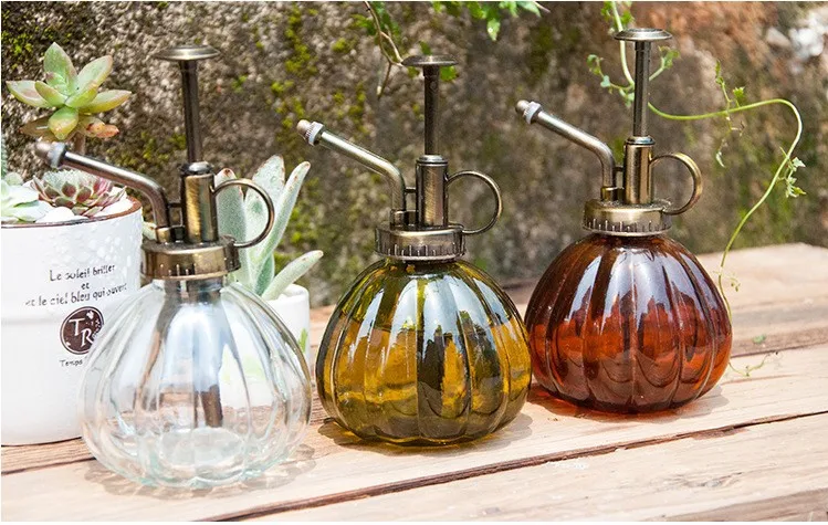 Zakka винтажные стеклянные пластиковые античные медные банки для воды, садовые инструменты, аксессуары, распылитель давления, лейки, украшение дома