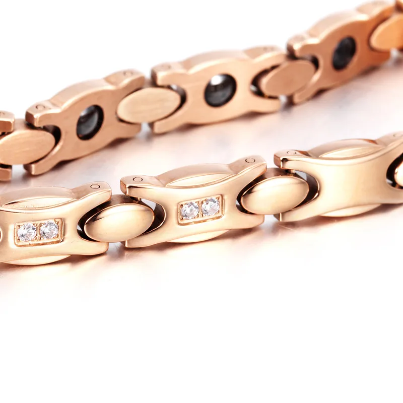 Элегантные Изысканные хрустальные браслеты для леди Био энергия Магнитный