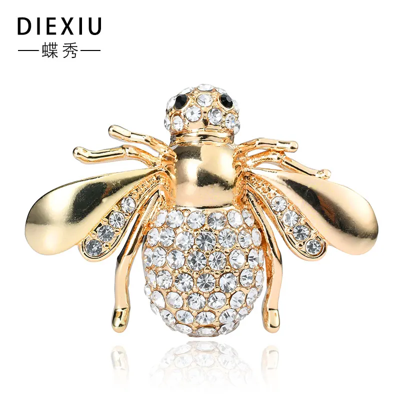 Новая Корейская версия популярной броши в виде пчелы с кристаллами из зеленого