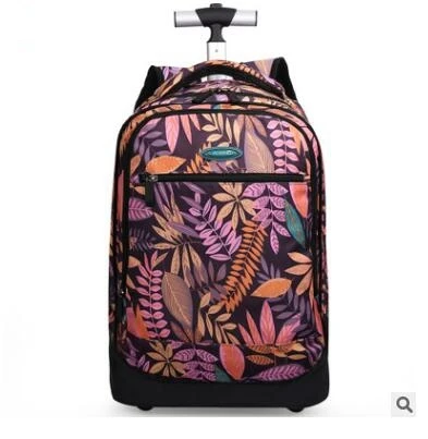 18 дюймовый колесный рюкзак детские школьные сумки на колесах тележка Сумка для