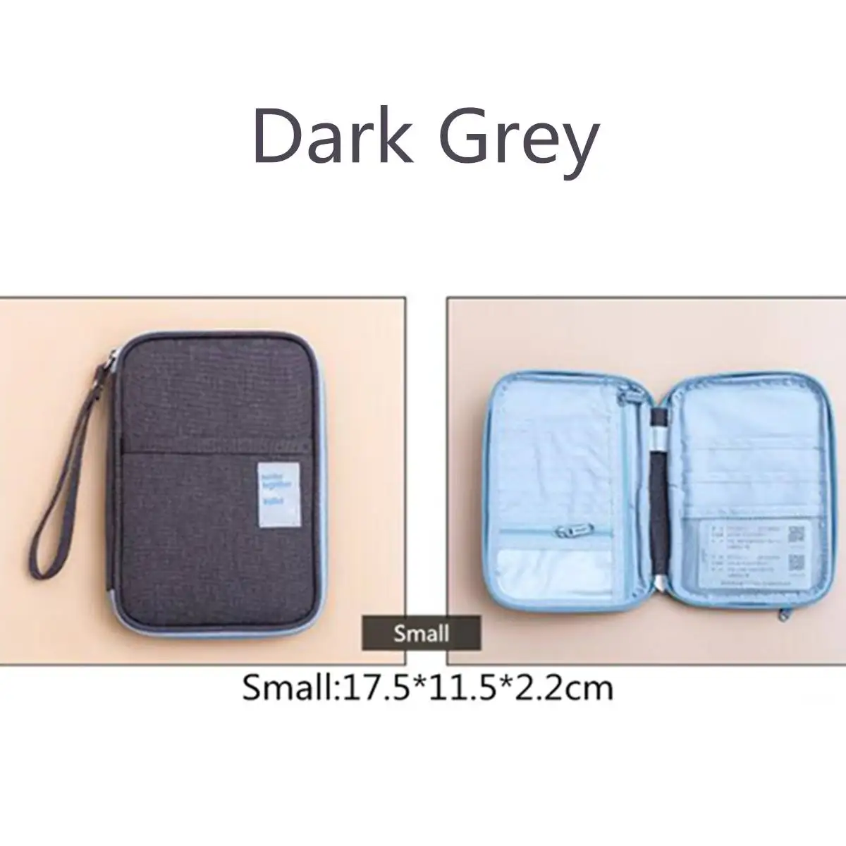 grey S RFID Blocking Passport Holder Waterproof Travel Wallet Credit Card Wallets Organizer Travel Accessories Document Bag Cardholder - Цвет: grey S