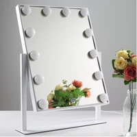 hollywood led light mirror with 12 led bulbs 360 degree rotation make up led mirror wwnwcw color temperature adjustable