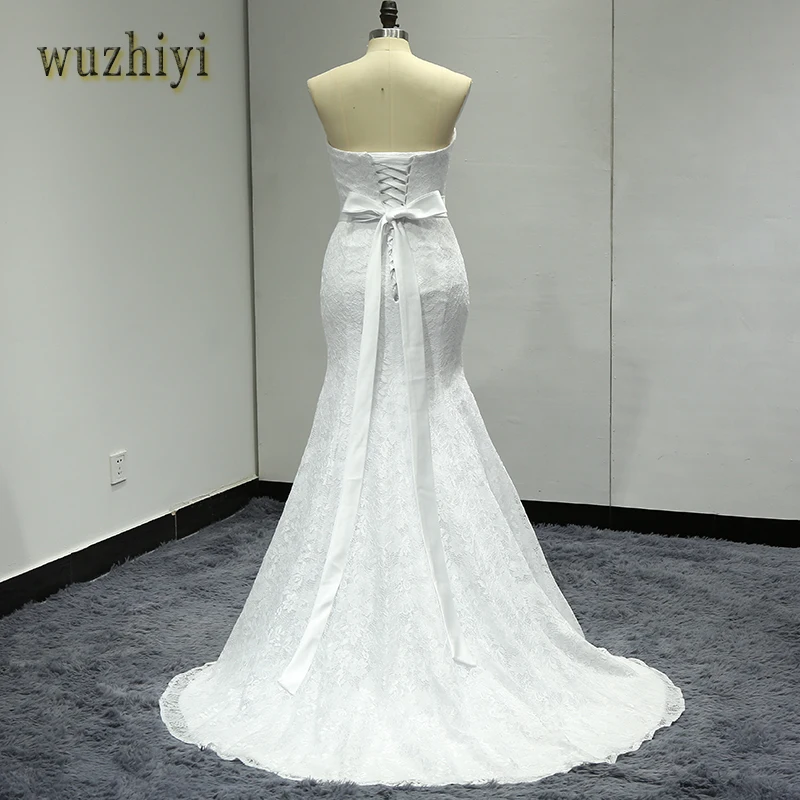 Wuzhiyi 2017 Горячая Распродажа Русалка vestido de noiva заказчик Новое поступление