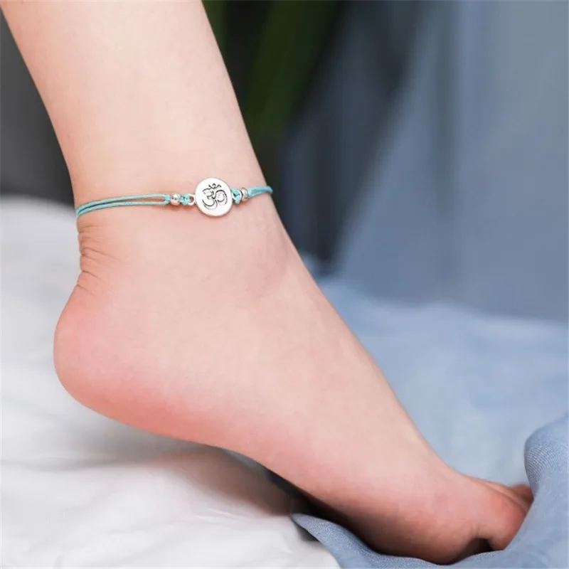 Винтажный ножной браслет с подвеской и бисером летняя пляжная бижутерия для ног