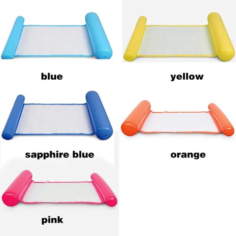 Складной надувной лежак для детей и взрослых пляжный на спине летний ПВХ уличный