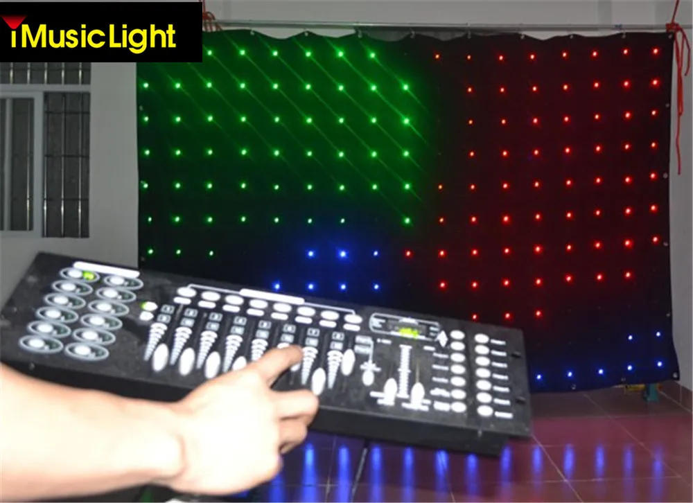P9 3x8 м RGB светодиодная видеозанавеска DMX DJ Satge фоны предварительно установленные 60