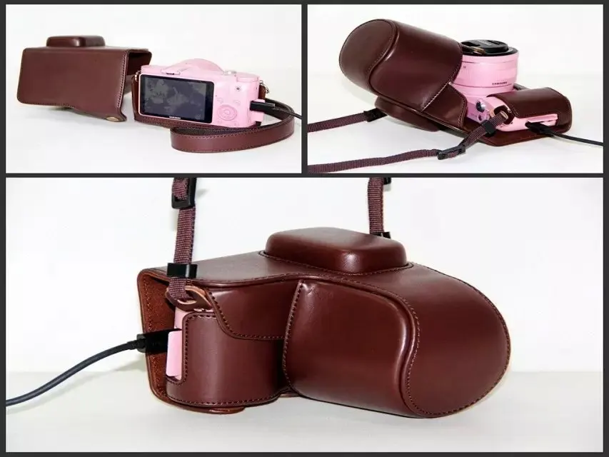 PU кожаная сумка для камеры чехол для samsung NX2000 NX1000 16-50 мм объектив цифровой зеркальной камеры