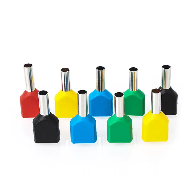 500 шт тип двойной трубы изолированные холодно-пресс Клеммная игла конец