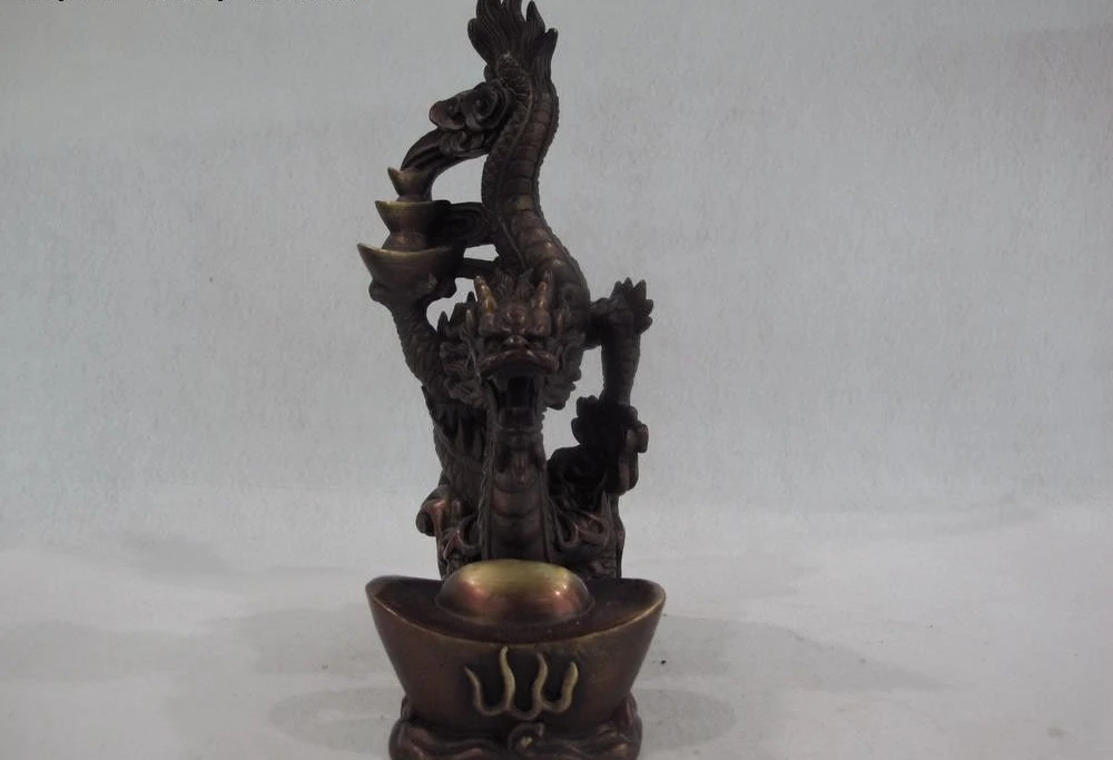 Китайская королевская красная медь фэн-шуй счастливое богатство Зодиак Юань Бао