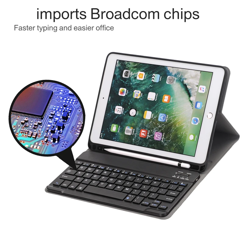 Беспроводной Bluetooth клавиатура Смарт планшет чехол для нового iPad 9 7 2017 2018 Air 1 2 A1822