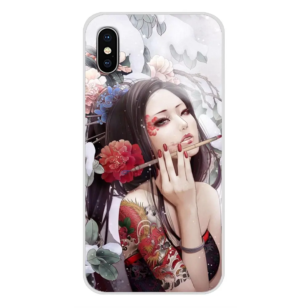 Аксессуары чехлы для телефонов Maiko Henshin japanese Geisha girl Motorola Moto X4 E4 E5 G5 G5S G6 Z Z2 Z3 G3 G2 C Play