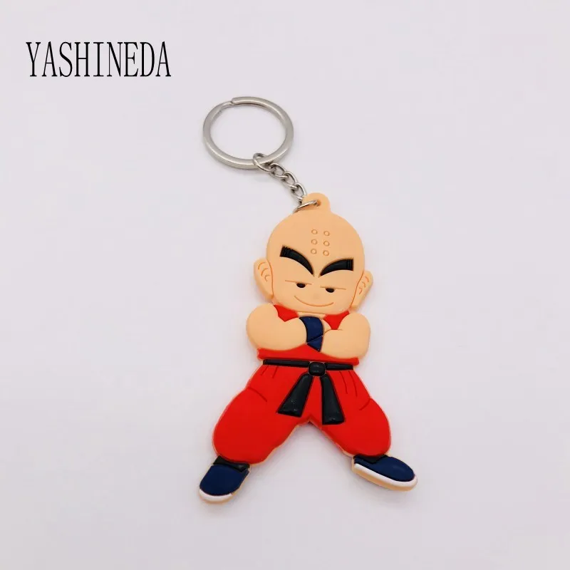 1001-A13 10 шт. мягкий силиконовый брелок с надписью Dragon Ball ПВХ Goku Vegeta аниме Рисунок 3D двухсторонний брелок для ключей детский брелок подарок - Цвет: 1001-A13