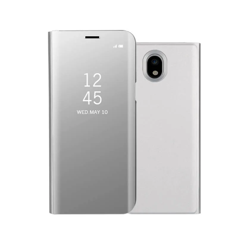 Для Samsung J330 случае поверхности зеркала Smart View стоят кожаный чехол аксессуар для