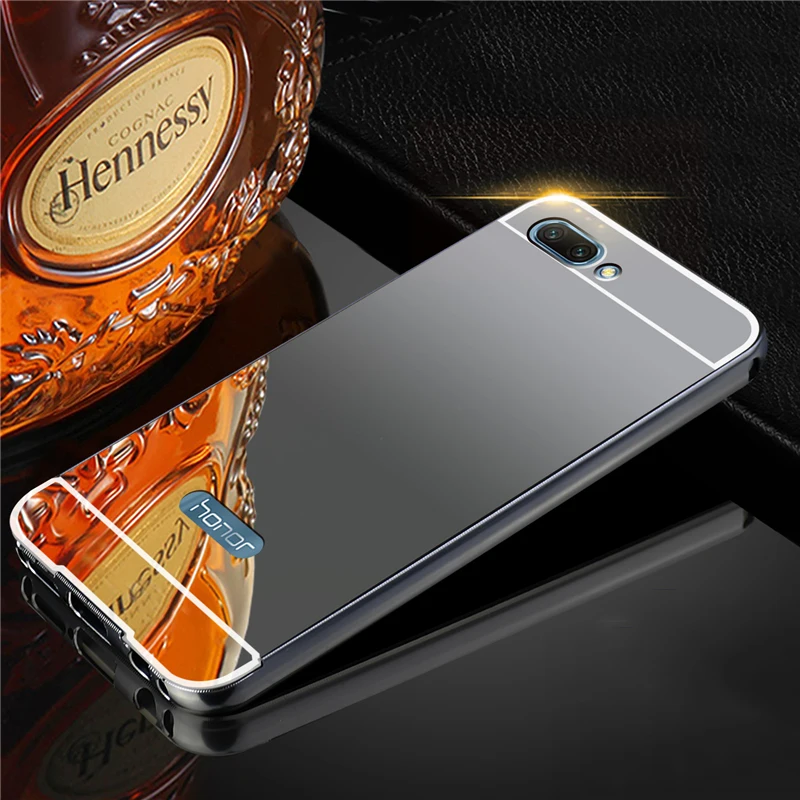 Для huawei Honor 10 случае Honor10 Coque Зеркало Покрытие Алюминий металлический бампер для