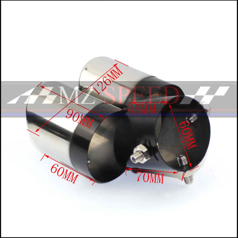 

Car Styling Auto Round Exhaust Muffler Tip Stainless Steel Pipe Chrome Trim Modified Car Tail pipes muffler