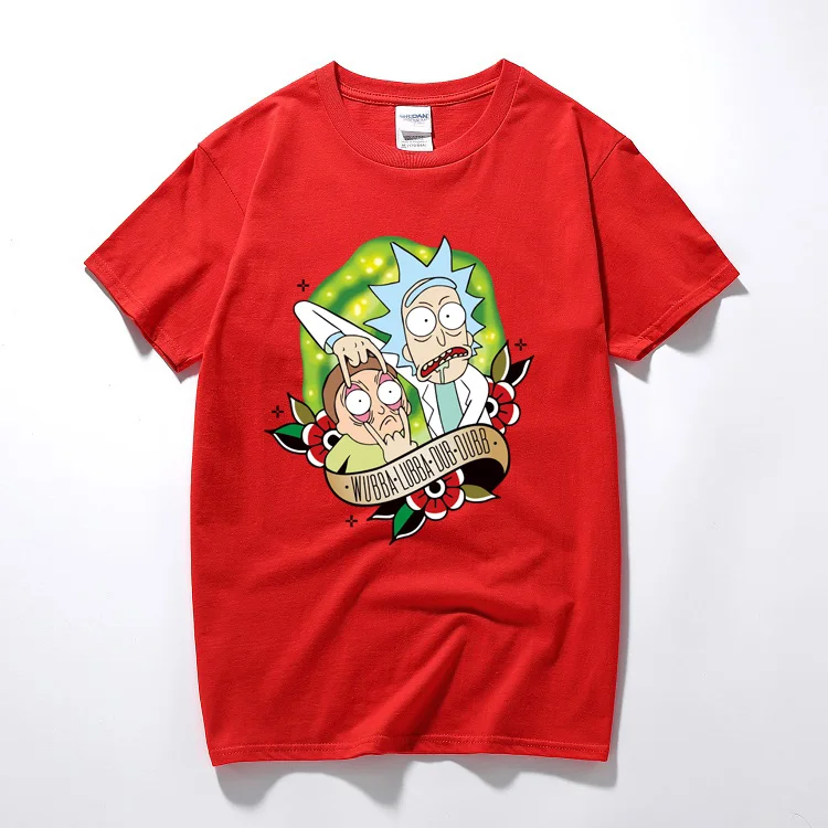 Новая модная футболка Rick And Morty для мужчин, смешной мультяшный принт, хлопковая футболка, летние футболки с короткими рукавами и круглым вырезом для подростков