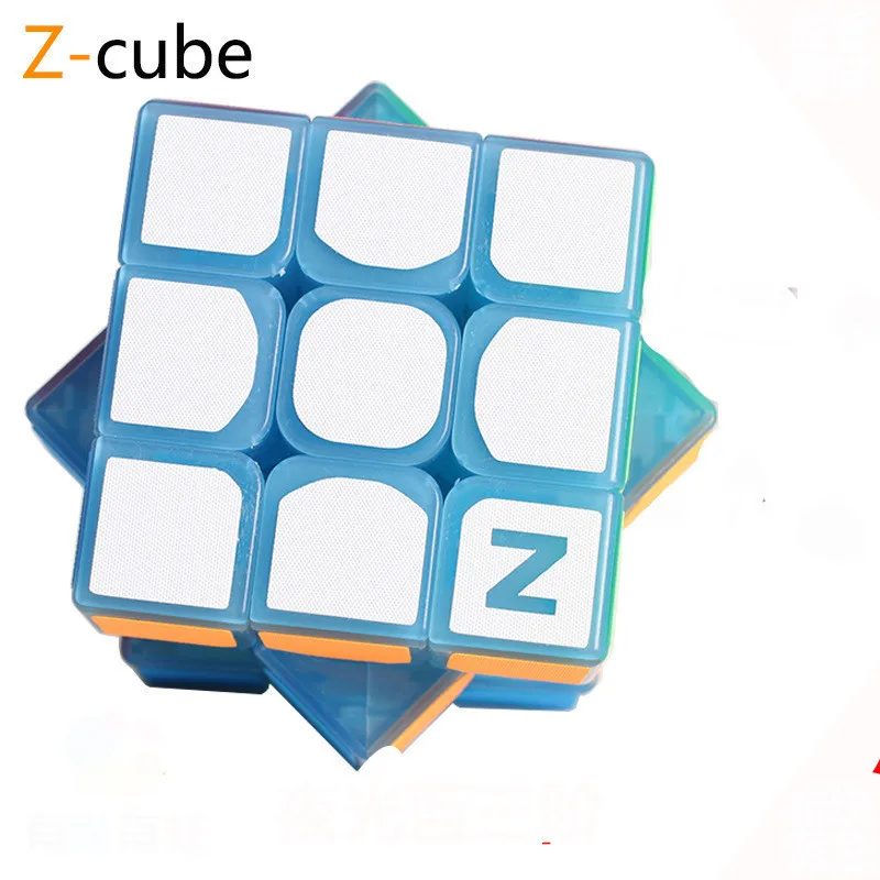Zcube 3x3x3 56 см Профессиональный Магический кубик голубой светильник Прозрачный светящийся соревновательный скоростной пазл Обучающие кубики для детей