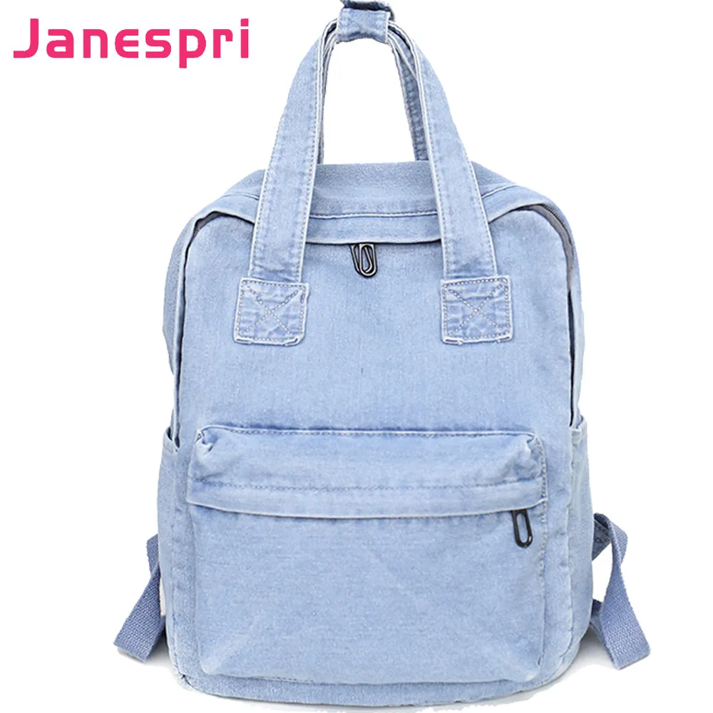 Женский винтажный Джинсовый Рюкзак Janespri модный многофункциональный дорожный