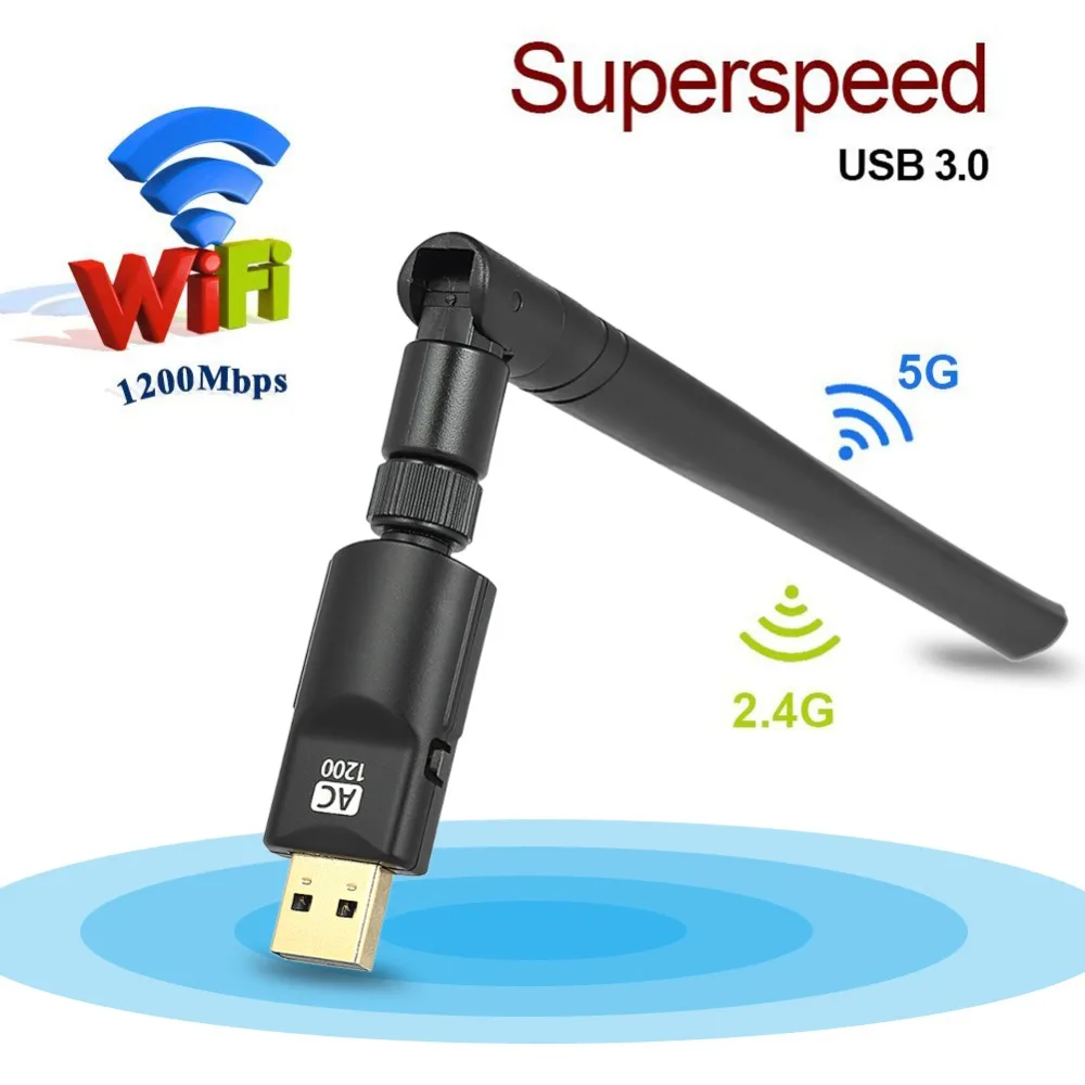 Двухдиапазонный AC1200 беспроводной USB wifi адаптер 3 0 2 4G + 5 ГГц 802 11 acbgn гигабитная WiFi