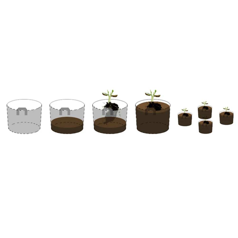 Ежедневно 5 Размеры 1-10 галлонов круглый черный нетканых материалов pots растение мешочек корневой контейнер расти мешок Аэрации Контейнер Горшки для рассады