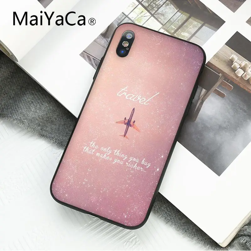 MaiYaCa путешествие в мире карта самолет план чехол для телефона для iphone 11 Pro 11Pro Max 8 7 6 6S Plus X XS MAX 5 5S SE XR