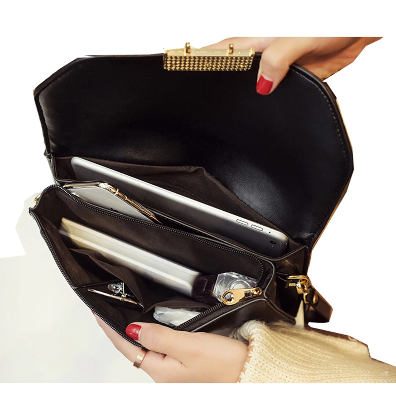 Женская сумка-клатч из искусственной кожи Простые Вечерние сумки-конверты