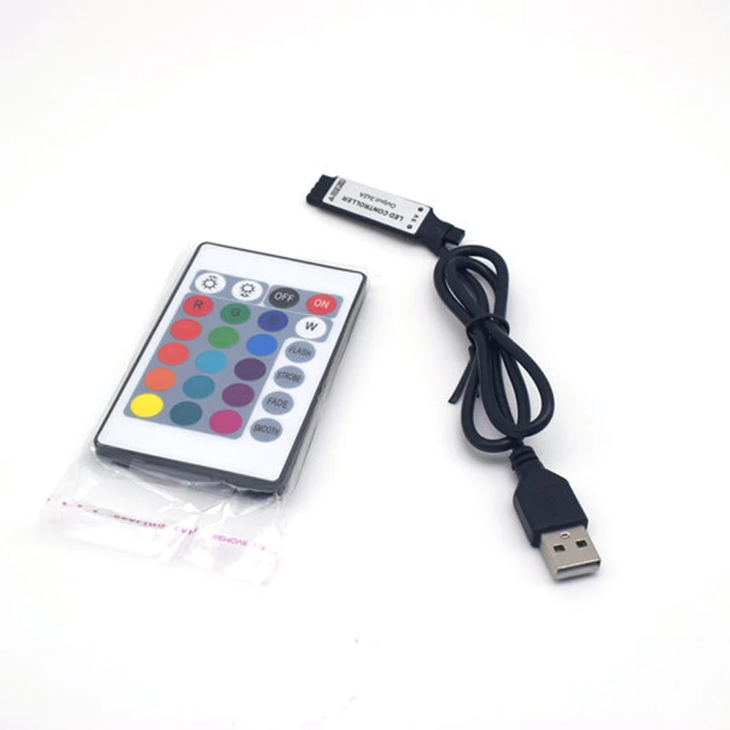 Светодиодная лента 5 В 1 м/2 м водонепроницаемая RGB 5050SMD 16 цветов для фонового