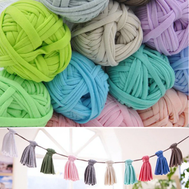 Мягкая толстая пряжа для вязаный коврик 30 м ручная работа модная футболка