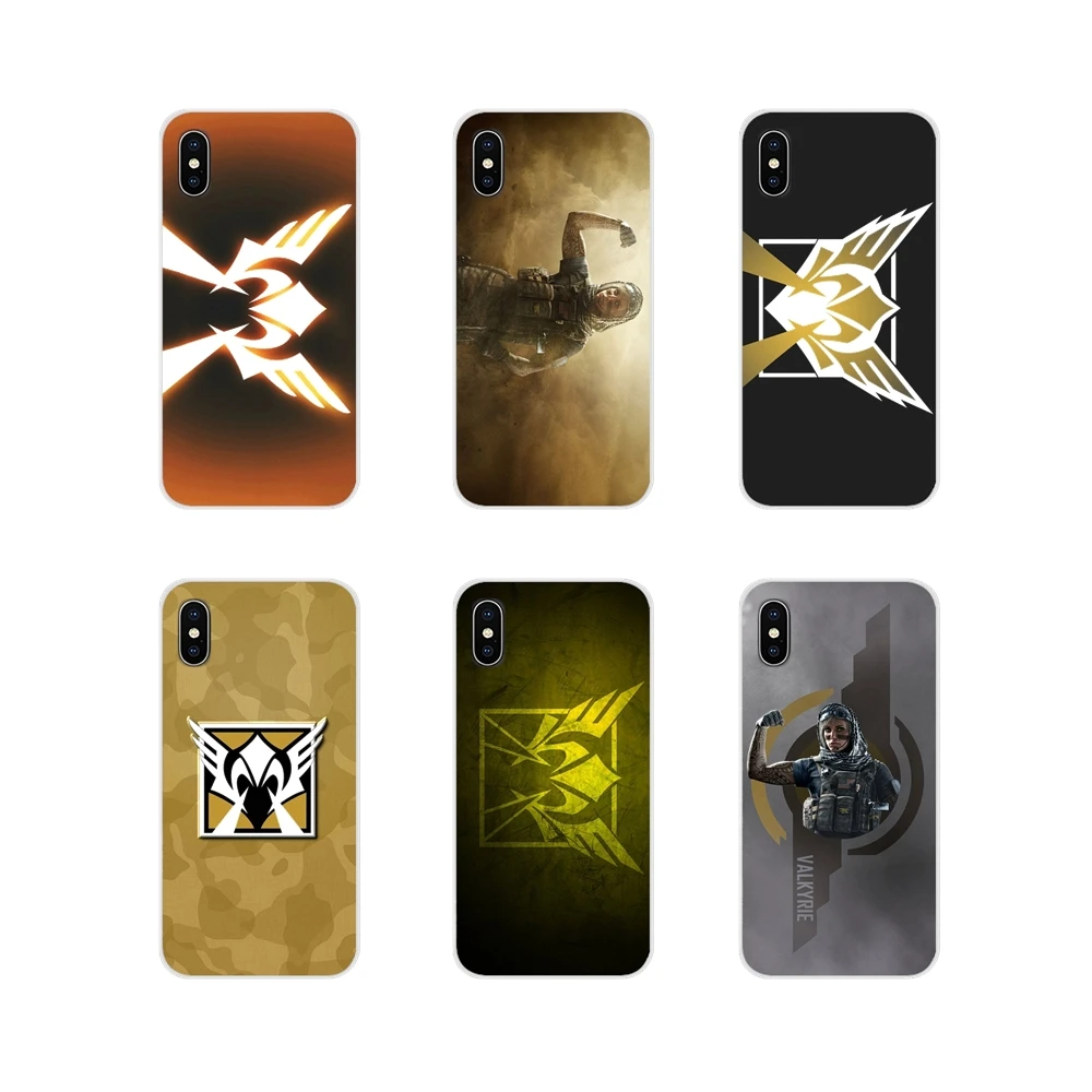 Игровой Радужный Six siege Valkyrie логотип для Huawei P Smart Mate Honor 7A 7C 8C 8х9 P10 P20 Lite Pro Plus