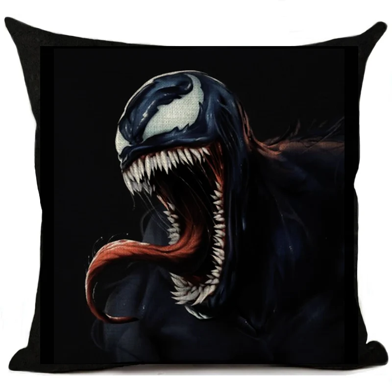 

Venom Cushion Cover Linen Throw Pillows Cover Car Sofa Decorative Pillowcase Halloween Home Decoration Cushion 45*45cm