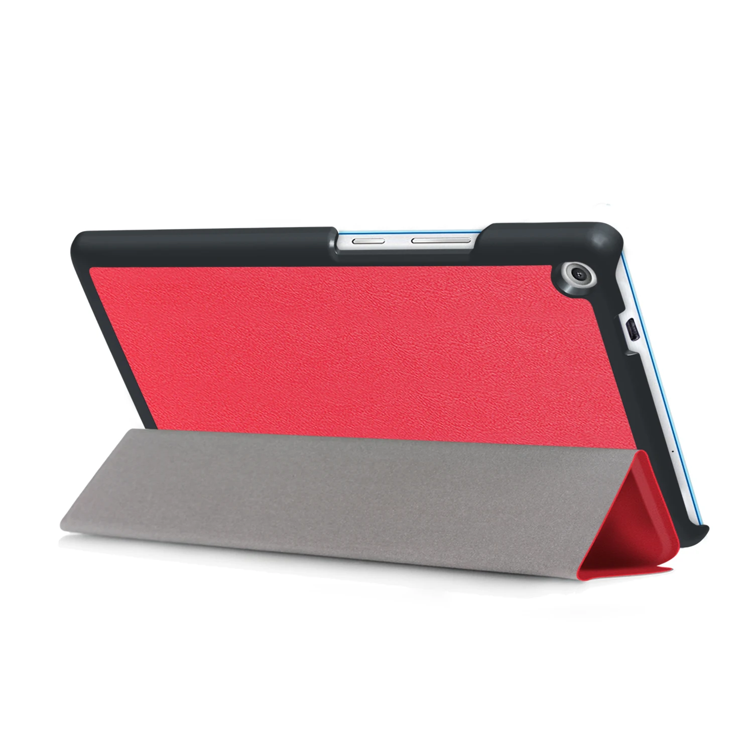 RED Ультратонкий кожаный чехол-книжка для планшета lenovo Tab 3 TAB3 7 Plus 7703 7703x TB-7703X TB-7703F 7" - Цвет: RED