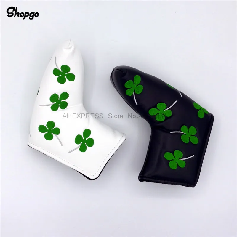 [2 вида цветов] Lucky Clover Blade Golf Putter Head Cover PU кожаный чехол для гольфа спортивные