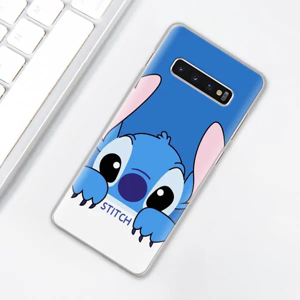 001 Милый мультфильм, Стич чехол для телефона для samsung Galaxy S10e S10 плюс S7 S8 S9 Plus, Note 8, 9, 10, плюс S10 5G M20 M30 жесткий чехол Coque - Цвет: 001