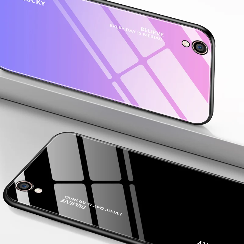 6 ''чехол для OPPO R9 Plus чехол R 9 градиентный из закаленного стекла телефона OPPOR9