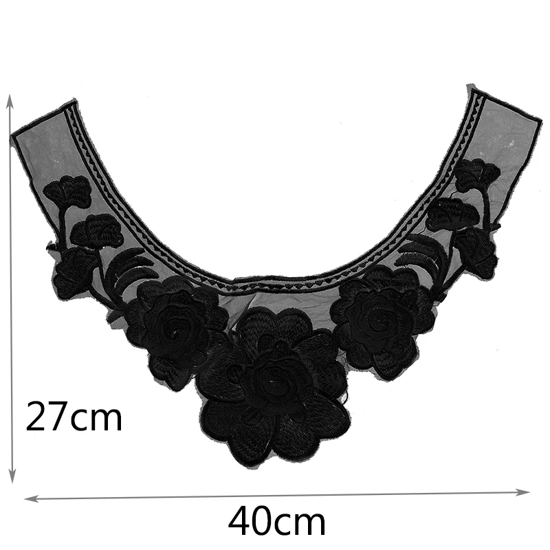 Smiry 1pc Beautiful Flower Net Yarn Embroidery Lace Collar Handmade African Fabric For Clothes Supplies Neckline Craft | Дом и сад