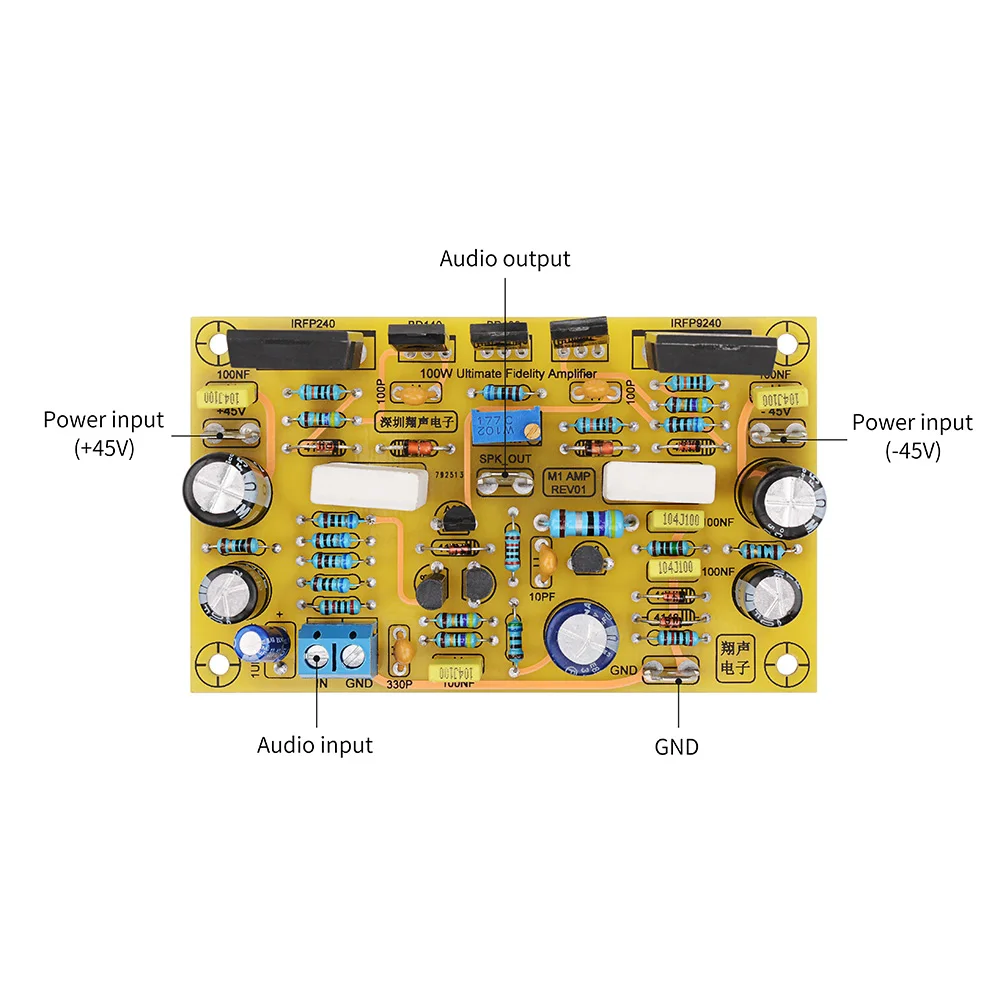 AIYIMA 100 Вт усилитель мощности аудио Плата Mono Amp Diy MOS Tube IRFP240 IRFP9240 FET Ultimate Fidelity