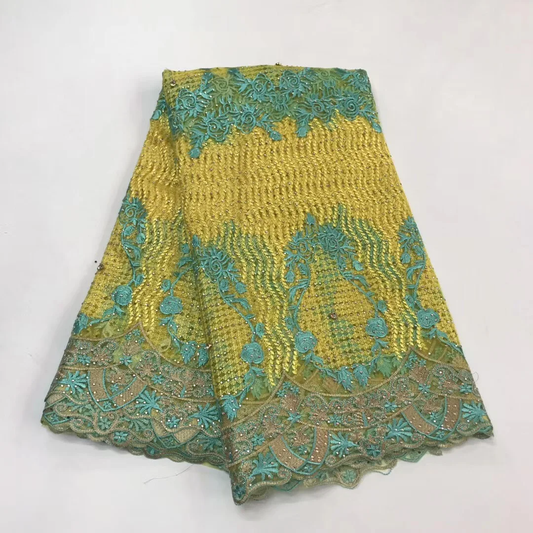 Золотая паёная индийская кружевная ткань 2018 белая нигерийская сетка фоль шифон гипюре африканские вечерние платья с пайетками.
