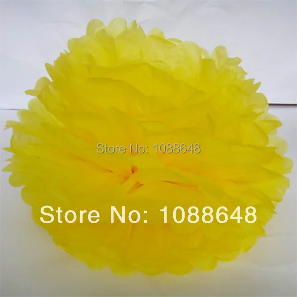 

Free Shipping 500pcs (10 inch) 25cm festive supplies Tissue Paper craft Pom Poms decorative Flowers ball for home decoration