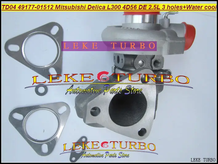 Турбокомпрессор TD04 10T 49177 01512 4917701512 для Mitsubishi Delica L300 4D56 DE 2.5L (3 отверстия + водяное