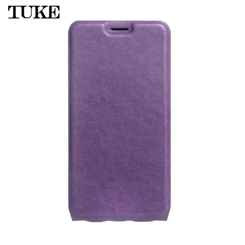 Роскошный кожаный чехол-книжка TUKE для zte Blade V8 Mini, чехол-кошелек для zte V 8 Mini с отделением для карт, чехол для телефона, чехол - Цвет: Фиолетовый