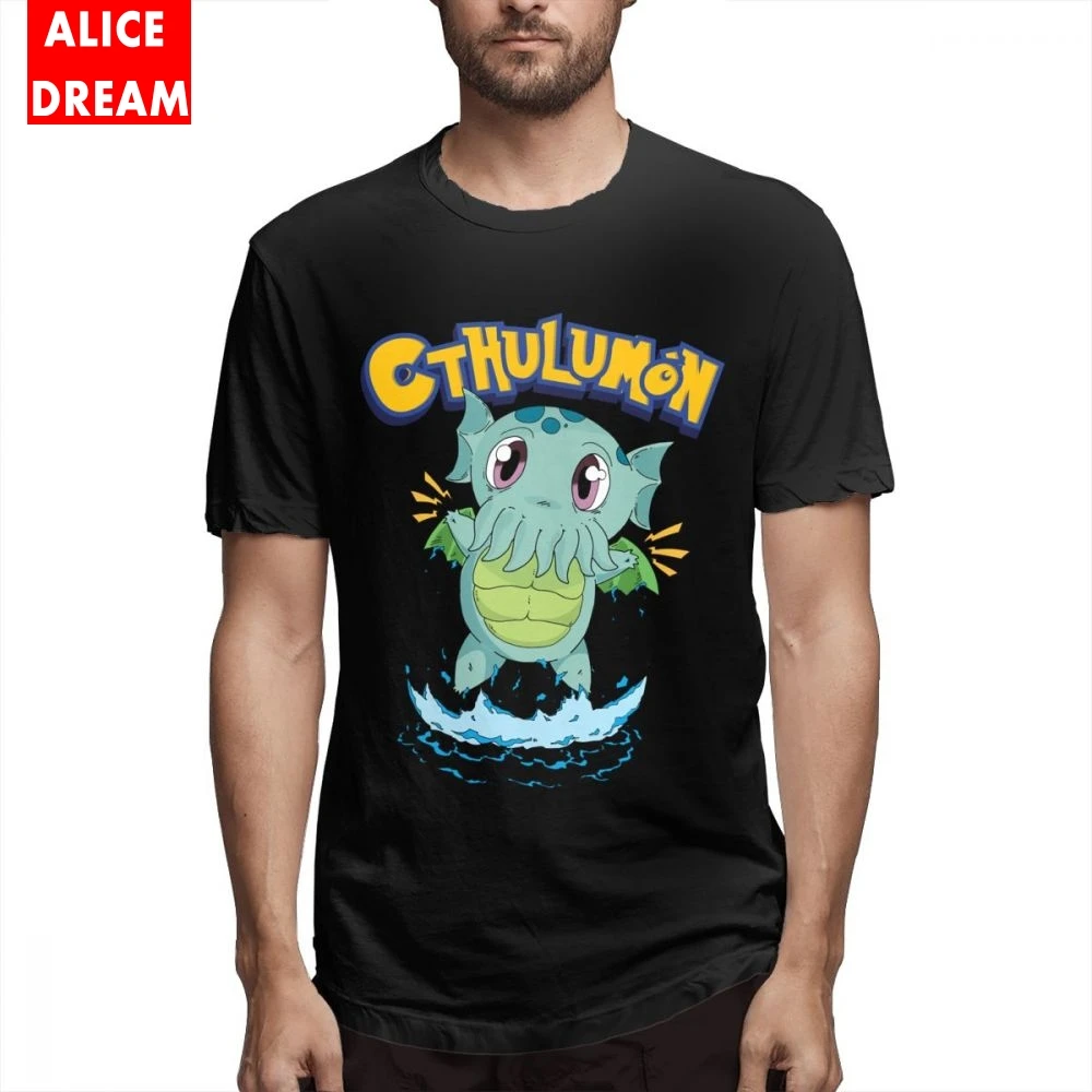 Мужская Повседневная футболка Cthulhu Новое поступление горячая Распродажа с