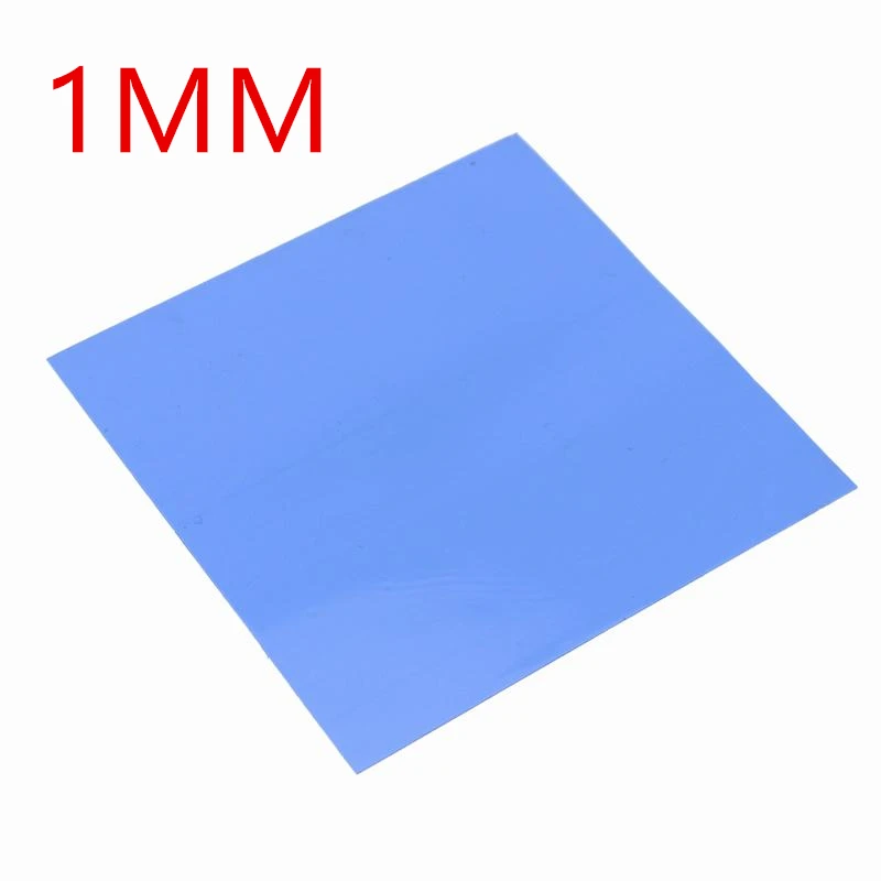 5PCS 1mm 5 шт./партия синий 100x100x0,5 мм 1 мм 1,5 мм 2 мм 2,5 мм 3 мм 4 мм 5 мм GPU IC Теплопроводящая силиконовая прокладка - Цвет лезвия: 5PCS 1mm